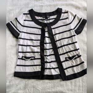 Black and White Striped Sweater